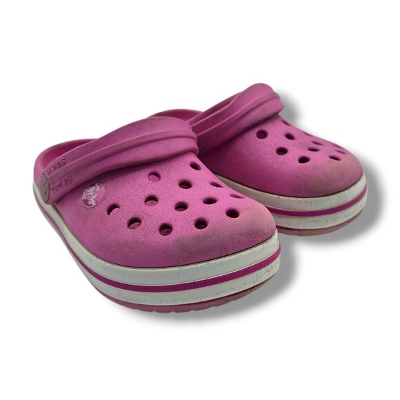 Crocs Crocband Clog Child 6 Pink Slip on - Picture 2 of 9